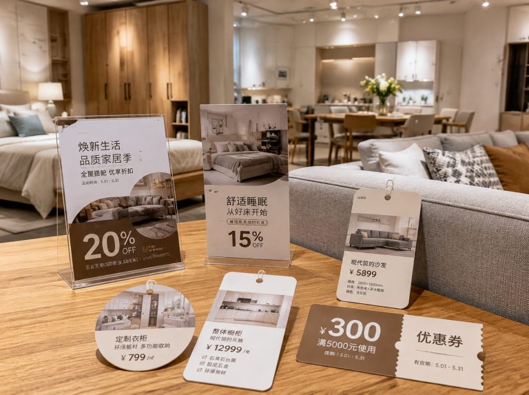 孝感家具门店单页海报与吊牌
